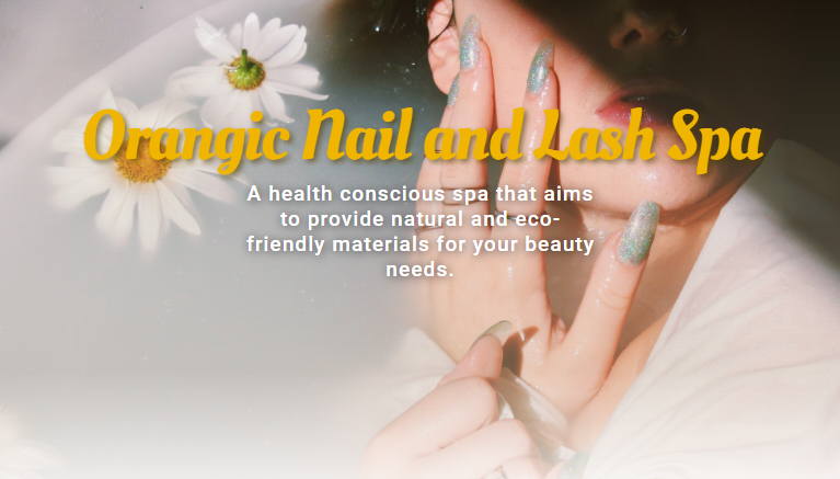 organic nail and lash spa website preview